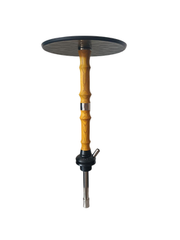 Шахта для кальяна 2х2 Hookah v. 1.1 Gold 66см нержавеющая сталь Ø 13 мм с деревянной золотой накладкой
