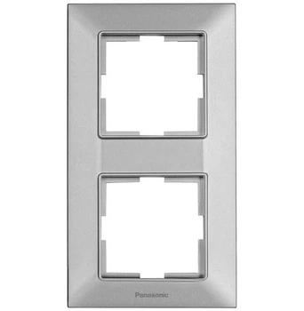 Рамка Panasonic Arkedia Slim 2-ая вертикальная Серебристый WNTF08122SL-UA