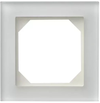 Рамка одинарна Liregus Epsilon White matted glass (K14-245-01 E/WG)
