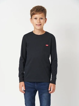 Детский лонгслив для мальчика Levi's Lvb L/S Batwing Chesthit Tee 8EC706-023 116-122 см Черный (3665115291827)