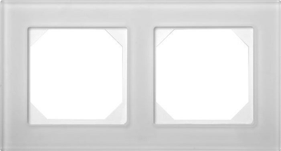 Рамка подвійна Liregus Epsilon White matted glass (K14-245-02 E/WG)