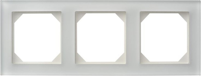 Pамка потрійна Liregus Epsilon White matted glass (K14-245-03 E/WG)