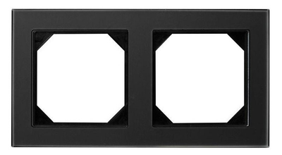 Рамка подвійна Liregus Epsilon Black matted glass (K14-245-02 E/BG)
