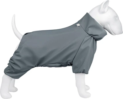 Дощовик для собак WAUDOG Clothes водонепроникний L50 В0-74 см С7-50 см Сірий (199011collar)