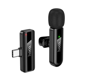 Микрофон-петличка Hoco L20 Fair wireless microphone Type-C Black