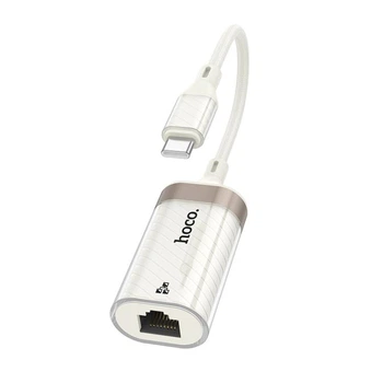 Кабель-перехідник HOCO UA41 UA41B Crystal Type-C ethernet adapter(100 mbps) apricot (6942007658515)