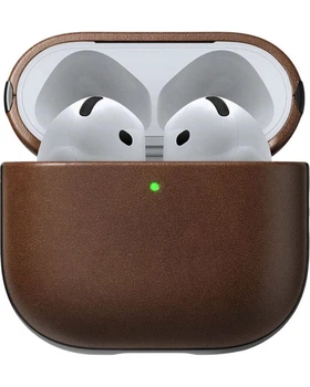 Чехол Nomad Modern Leather Brown для Airpods 4th Gen (NM014599858)