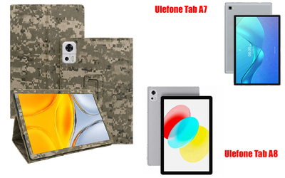 Чехол-подставка CRAYTON для Ulefone Tab A7, Tab A8 – стиль, защита и ручная сборка, цвет Пиксель М14