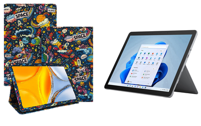 Чехол-подставка CRAYTON для Microsoft Surface Go, Go 2, Go 3 – стиль, защита и ручная сборка, цвет Космос