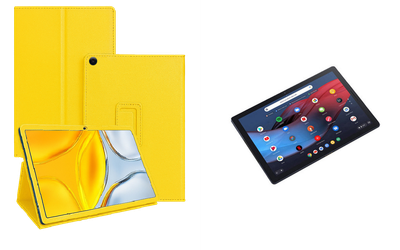 Чехол-подставка CRAYTON для Google Pixel Slate m3 – стиль, защита и ручная сборка, цвет Жёлтый