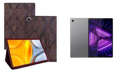 Чехол-подставка CRAYTON для Lenovo Tab M10 FHD Plus (2nd Gen) – стиль, защита и ручная сборка, цвет Пестрый