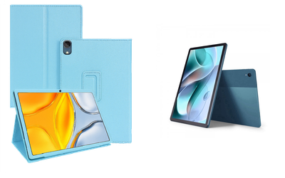 Чехол-подставка CRAYTON для Motorola Moto Tab G70 – стиль, защита и ручная сборка, цвет Голубой