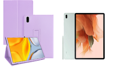 Чехол-подставка CRAYTON для Samsung Galaxy Tab S7, Tab S7 FE – стиль, защита и ручная сборка, цвет Фиолетовый