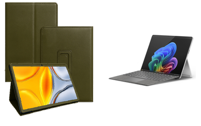 Чехол-подставка CRAYTON для Microsoft Surface 11 pro Copilot+ – стиль, защита и ручная сборка, цвет Оливковый