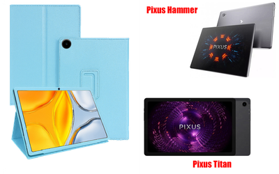 Чохол-підставка CRAYTON для Pixus Hammer, Pixus Titan – стиль, захист і ручна збірка, колір Блакитний