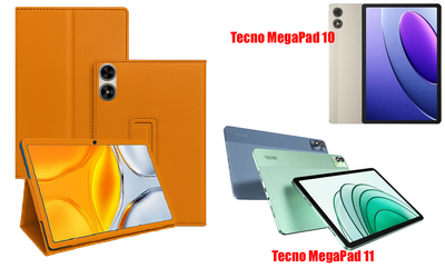 Чехол-подставка CRAYTON для Tecno MegaPad 10, MegaPad 11 – стиль, защита и ручная сборка, цвет Оранжевый