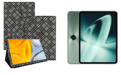 Чехол-подставка CRAYTON для OnePlus Pad, Pad 2, Pad Go, Pad Pro – стиль, защита и ручная сборка, цвет Клетка