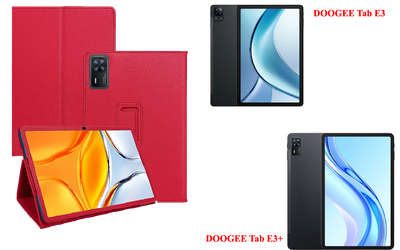 Чехол-подставка CRAYTON для DOOGEE Tab E3, DOOGEE Tab E3+ – стиль, защита и ручная сборка, цвет Малиновый