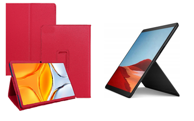 Чехол-подставка CRAYTON для Microsoft Surface Pro X – стиль, защита и ручная сборка, цвет Малиновый