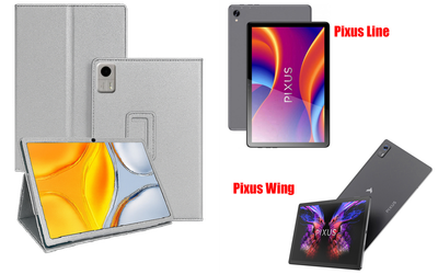Чехол-подставка CRAYTON для Pixus Line, Pixus Wing – стиль, защита и ручная сборка, цвет Серебро