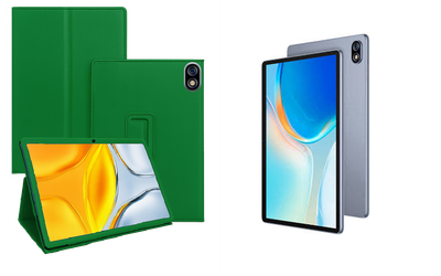 Чехол-подставка CRAYTON для Ulefone Tab W10 – стиль, защита и ручная сборка, цвет Зеленый тм