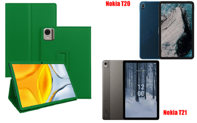 Чохол-підставка CRAYTON для Nokia T20, Nokia T21 – стиль, захист і ручна збірка, колір Зелений тм