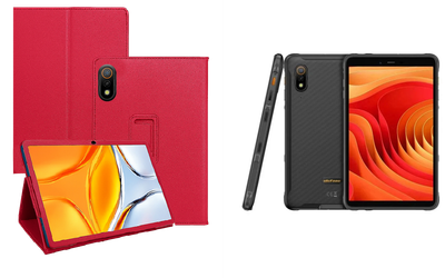 Чехол-подставка CRAYTON для Ulefone Armor Pad Lite, Armor Pad Pro – стиль, защита и ручная сборка, цвет Малиновый