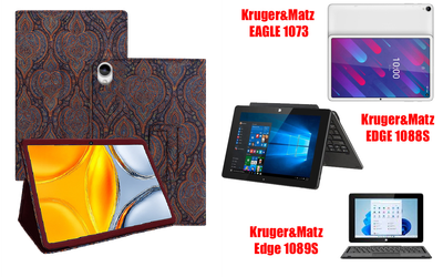 Чехол-подставка CRAYTON для Kruger&Matz EAGLE 1073, EDGE 1088S, Edge 1089S – стиль, защита и ручная сборка, цвет Пестрый