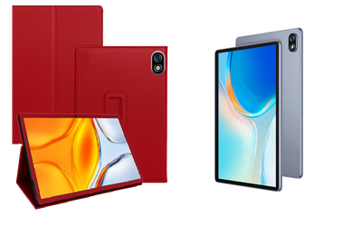 Чехол-подставка CRAYTON для Ulefone Tab W10 – стиль, защита и ручная сборка, цвет Красный
