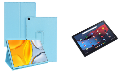 Чехол-подставка CRAYTON для Google Pixel Slate m3 – стиль, защита и ручная сборка, цвет Голубой