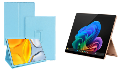 Чехол-подставка CRAYTON для Microsoft Surface Pro 10, Pro 11, Pro 11 X Elite – стиль, защита и ручная сборка, цвет Голубой
