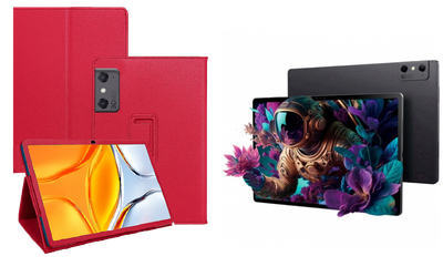 Чехол-подставка CRAYTON для ZTE Nubia Pad 3D – стиль, защита и ручная сборка, цвет Малиновый