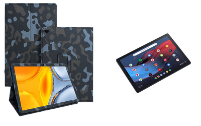 Чехол-подставка CRAYTON для Google Pixel Slate m3 – стиль, защита и ручная сборка, цвет Хаки зима