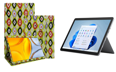Чехол-подставка CRAYTON для Microsoft Surface Go, Go 2, Go 3 – стиль, защита и ручная сборка, цвет Камни