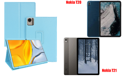 Чохол-підставка CRAYTON для Nokia T20, Nokia T21 – стиль, захист і ручна збірка, колір Блакитний
