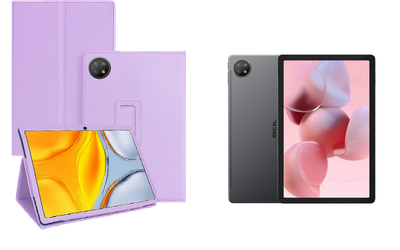 Чехол-подставка CRAYTON для Blackview Oscal Pad 18 – стиль, защита и ручная сборка, цвет Фиолетовый