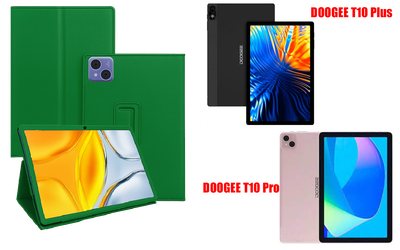 Чехол-подставка CRAYTON для DOOGEE T10 Plus, T10 Pro – стиль, защита и ручная сборка, цвет Зеленый тм