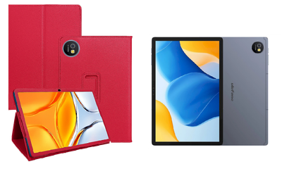 Чехол-подставка CRAYTON для Ulefone Tab A10 Pro – стиль, защита и ручная сборка, цвет Малиновый