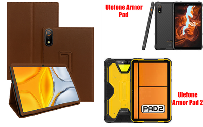 Чехол-подставка CRAYTON для Ulefone Armor Pad, Armor Pad 2 – стиль, защита и ручная сборка, цвет Коричневый св