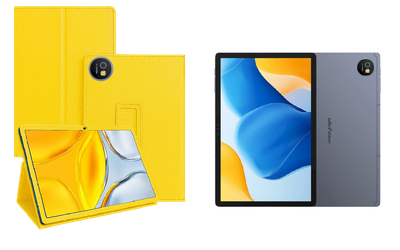 Чехол-подставка CRAYTON для Ulefone Tab A10 Pro – стиль, защита и ручная сборка, цвет Жёлтый