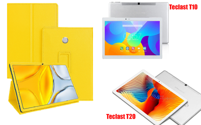 Чехол-подставка CRAYTON для Teclast T10, Teclast T20 – стиль, защита и ручная сборка, цвет Жёлтый