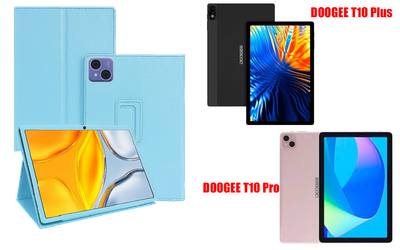 Чехол-подставка CRAYTON для DOOGEE T10 Plus, T10 Pro – стиль, защита и ручная сборка, цвет Голубой