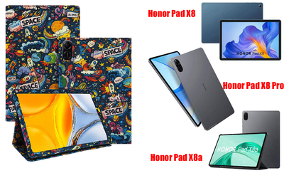 Чехол-подставка CRAYTON для Honor Pad X8, Pad X8 Pro, Pad X8a – стиль, защита и ручная сборка, цвет Космос
