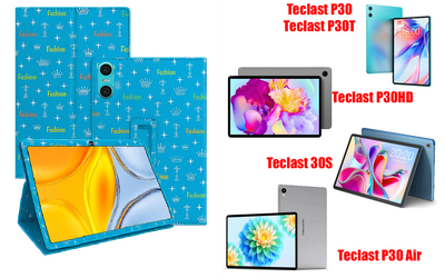 Чехол-подставка CRAYTON для Teclast P30, P30HD, P30S, P30T, P30 Air – стиль, защита и ручная сборка, цвет Фэшн синий