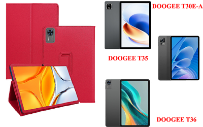 Чехол-подставка CRAYTON для DOOGEE T30E-A, T35, T36 – стиль, защита и ручная сборка, цвет Малиновый