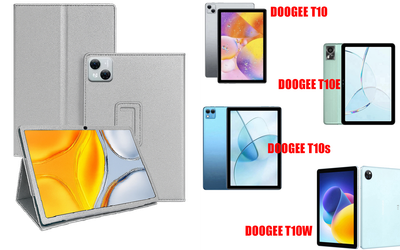 Чехол-подставка CRAYTON для DOOGEE T10, T10E, T10s, T10W – стиль, защита и ручная сборка, цвет Серебро