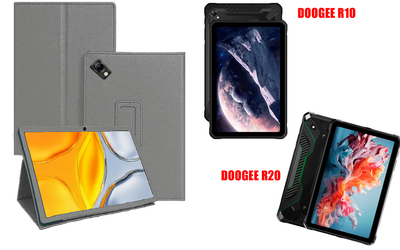 Чехол-подставка CRAYTON для DOOGEE R10, DOOGEE R20 – стиль, защита и ручная сборка, цвет Серый тм