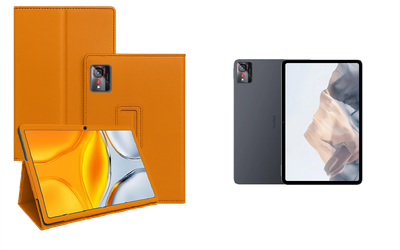 Чехол-подставка CRAYTON для ZTE Nubia Pad Pro – стиль, защита и ручная сборка, цвет Оранжевый