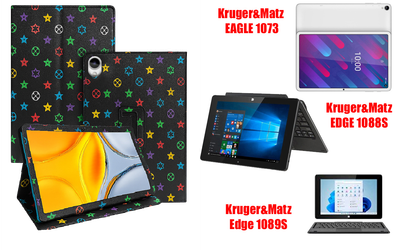 Чехол-подставка CRAYTON для Kruger&Matz EAGLE 1073, EDGE 1088S, Edge 1089S – стиль, защита и ручная сборка, цвет Л черный