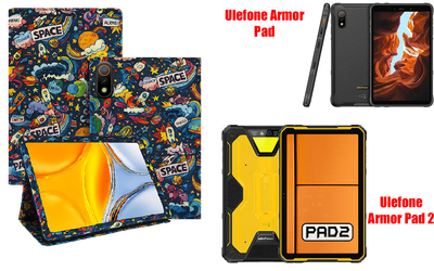 Чехол-подставка CRAYTON для Ulefone Armor Pad, Armor Pad 2 – стиль, защита и ручная сборка, цвет Космос
